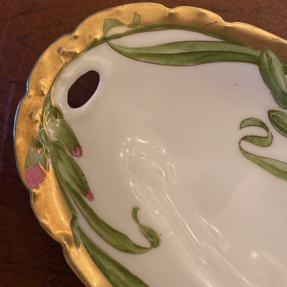 Antique Bavarian Hand-painted Celery Dish - Picture 4 of 7